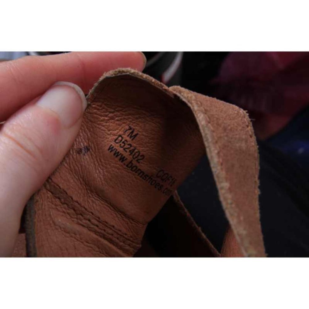 Born Kamilla Boots bootie back zip leather tan women shoes size 7 M - Picture 13 of 13